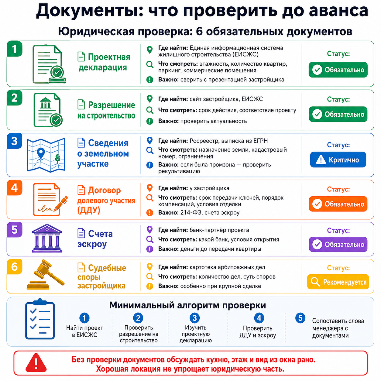 что проверять до планировки и вида из окна